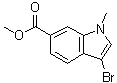 structure of CAS# 1186663-45-5, 3-溴-1-甲基-1H-吲哚-6-羧酸甲酯