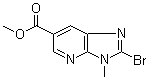 structure of CAS# 1187830-49-4, 2-溴-3-甲基-3H-咪唑并[4,5-b]吡啶-6-羧酸甲酯
