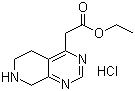 structure of CAS# 1187830-52-9, 5,6,7,8-Tetrahydropyrido[3,4-d]pyrimidine-4-acetic acid ethyl ester hydrochloride