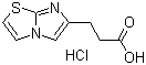 structure of CAS# 1187830-53-0, 咪唑并[2,1-b]噻唑-6-丙酸盐酸盐