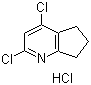 structure of CAS# 1187830-87-0, 2,4-二氯-6,7-二氢-5H-环戊烯并[b]吡啶盐酸盐