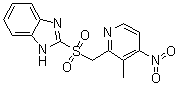 structure of CAS# 1187926-85-7, 2-[[(3-甲基-4-硝基-2-吡啶基)甲基]磺酰基]-1H-苯并咪唑