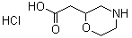 structure of CAS# 1187929-25-4, 2-(吗啉-2-基)乙酸盐酸盐