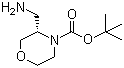 structure of CAS# 1187929-79-8, (S)-3-(氨基甲基)吗啉-4-羧酸叔丁酯