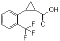 structure of CAS# 1187933-13-6, 2-[2-(三氟甲基)苯基]环丙烷羧酸