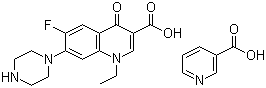structure of CAS# 118803-81-9, 烟酸诺氟沙星