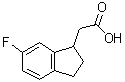 CAS 登录号：1188044-87-2, 6-氟-2,3-二氢-1H-茚-1-乙酸