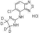 structure of CAS# 1188263-51-5, 替扎尼定-d<sub>4</sub> 盐酸盐
