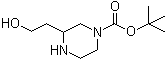 structure of CAS# 1188265-73-7, 3-(2-羟基乙基)哌嗪-1-羧酸叔丁酯