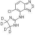 CAS 登录号：1188331-19-2, 5-氯-N-(4,5-二氢-d<sub>2</sub>-1H-咪唑-2-基-4,5-d<sub>2</sub>)-2,1,3-苯并噻二唑-4-胺
