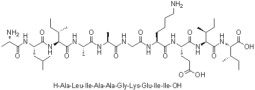 CAS 登录号：1188512-72-2, L-丙氨酰-L-亮氨酰-L-异亮氨酰-L-丙氨酰-L-丙氨酰甘氨酰-L-赖氨酰-L-alpha-谷氨酰-L-异亮氨酰-L-异亮氨酸