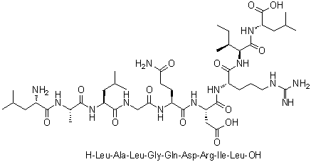 CAS 登录号：1188512-75-5, L-亮氨酰-L-丙氨酰-L-亮氨酰甘氨酰-L-谷氨酰胺酰-L-alpha-天冬氨酰-L-精氨酰-L-异亮氨酰-L-亮氨酸
