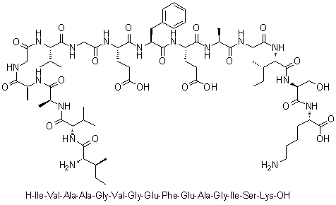 CAS 登录号：1188512-83-5, L-异亮氨酰-L-缬氨酰-L-丙氨酰-L-丙氨酰甘氨酰-L-缬氨酰甘氨酰-L-alpha-谷氨酰-L-苯丙氨酰-L-alpha-谷氨酰-L-丙氨酰甘氨酰-L-异亮氨酰-L-丝氨酰-L-赖氨酸