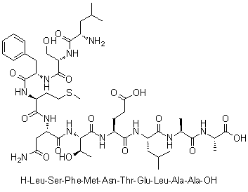 CAS # 1188512-97-1, L-Leucyl-L-seryl-L-phenylalanyl-L-methionyl-L-asparaginyl-L-threonyl-L-alpha-glutamyl-L-leucyl-L-alanyl-L-alanine