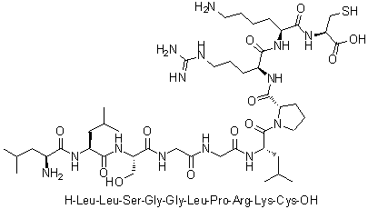 CAS 登录号：1188513-01-0, L-亮氨酰-L-亮氨酰-L-丝氨酰甘氨酰甘氨酰-L-亮氨酰-L-脯氨酰-L-精氨酰-L-赖氨酰-L-半胱氨酸