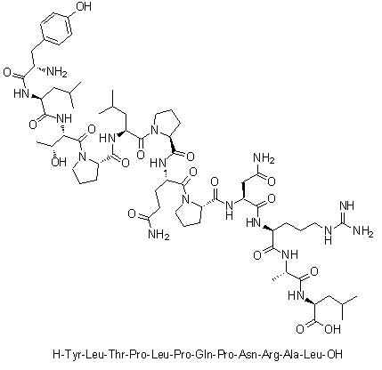 CAS # 1188513-07-6, L-Tyrosyl-L-leucyl-L-threonyl-L-prolyl-L-leucyl-L-prolyl-L-glutaminyl-L-prolyl-L-asparaginyl-L-arginyl-L-alanyl-L-leucine