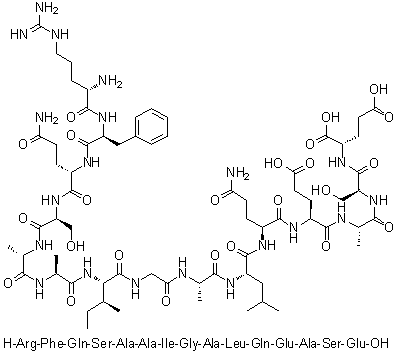 CAS # 1188513-26-9, L-Arginyl-L-phenylalanyl-L-glutaminyl-L-seryl-L-alanyl-L-alanyl-L-isoleucylglycyl-L-alanyl-L-leucyl-L-glutaminyl-L-alpha-glutamyl-L-alanyl-L-seryl-L-glutamic acid