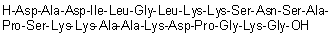 CAS # 1188513-46-3, L-alpha-Aspartyl-L-alanyl-L-alpha-aspartyl-L-isoleucyl-L-leucylglycyl-L-leucyl-L-lysyl-L-lysyl-L-seryl-L-asparaginyl-L-seryl-L-alanyl-L-prolyl-L-seryl-L-lysyl-L-lysyl-L-alanyl-L-alanyl-L-lysyl-L-alpha-aspartyl-L-prolylglycyl-L-lysyl-glycine