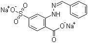 CAS 登录号：118969-29-2, 2-[2-(苯基亚甲基)肼基]-4-磺酸基苯甲酸钠盐