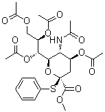 CAS 登录号：118977-26-7, N-乙酰基-2-S-苯基-2-硫代-alpha-神经氨酸甲酯 4,7,8,9-四乙酸酯