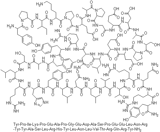 structure of CAS# 118997-30-1, Peptide YY human