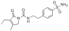 structure of CAS# 119018-29-0, 格列美脲磺酰胺