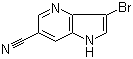 structure of CAS# 1190311-98-8, 3-溴-1H-吡咯并[3,2-b]吡啶-6-甲腈