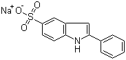 structure of CAS# 119205-39-9, Sodium 2-phenylindole-5-sulfonate