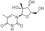 structure of CAS# 119410-84-3, 5-甲基-2'-C-甲基尿苷