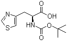 N-叔丁氧羰基-L-(4-噻唑基)丙氨酸分子结构 (CAS 119434-75-2)