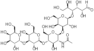 CAS 登录号：119502-59-9, O-alpha-D-吡喃半乳糖基-(1→3)-O-beta-D-吡喃半乳糖基-(1→4)-O-2-(乙酰氨基)-2-脱氧-beta-D-吡喃葡萄糖基-(1→3)-O-beta-D-吡喃半乳糖基-(1→4)-D-葡萄糖