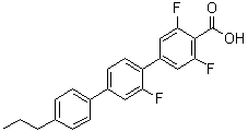 structure of CAS# 1195821-09-0, 2',3,5-三氟-4''-丙基-[1,1':4',1''-三联苯]-4-羧酸