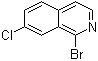 structure of CAS# 1196155-73-3, 1-溴-7-氯异喹啉
