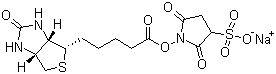 structure of CAS# 119616-38-5, 生物素-N-羟基琥珀酰亚胺酯-3-磺酸钠盐