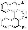 structure of CAS# 119707-74-3, (S)-3,3'-Dibromo-1,1'-binaphthalene-2,2'-diol