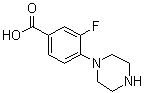 structure of CAS# 1197193-04-6, 3-氟-4-(哌嗪-1-基)苯甲酸