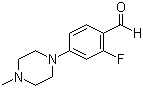 structure of CAS# 1197193-42-2, 2-氟-4-(4-甲基-1-哌嗪基)苯甲醛