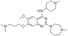 structure of CAS# 1197196-48-7, 7-[3-(二甲基氨基)丙氧基]-2-(六氢-4-甲基-1H-1,4-二氮杂卓-1-基)-6-甲氧基-N-(1-甲基-4-哌啶基)-4-喹唑啉胺