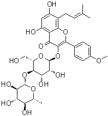 structure of CAS# 119730-89-1, 宝藿苷 VII