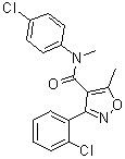 structure of CAS# 1197300-24-5, 3-(2-氯苯基)-N-(4-氯苯基)-N,5-二甲基-4-异恶唑甲酰胺