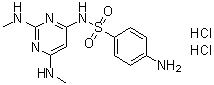 CAS 登录号：1197333-95-1, 4-氨基-N-[2,6-二(甲基氨基)-4-嘧啶基]苯磺酰胺二盐酸盐