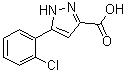 structure of CAS# 1197631-00-7, 5-(2-氯苯基)-1H-吡唑-3-羧酸