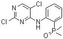 structure of CAS# 1197953-49-3, 2,5-Dichloro-N-[2-(dimethylphosphinyl)phenyl]-4-pyrimidinamine