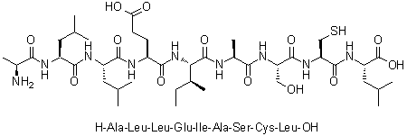 CAS 登录号：1198426-86-6, L-丙氨酰-L-亮氨酰-L-亮氨酰-L-alpha-谷氨酰-L-异亮氨酰-L-丙氨酰-L-丝氨酰-L-半胱氨酰-L-亮氨酸