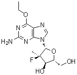 CAS 登录号：1199809-30-7, (2'R)-2'-脱氧-6-O-乙基-2'-氟-2'-甲基鸟苷