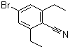 structure of CAS# 1200131-07-2, 4-Bromo-2,6-diethylbenzonitrile