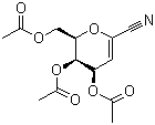 CAS # 120085-63-4, 4,5,7-Tri-O-acetyl-2,6-anhydro-3-deoxy-D-lyxo-hept-2-enononitrile, [(2R,3R,4R)-4-Acetyloxy-2-(acetyloxymethyl)-6-cyano-3,