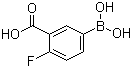 CAS # 120153-08-4, 3-Carboxy-4-fluorophenylboronic acid, 3-Carboxy-4-fluorobenzeneboronic acid, 4-Fluoro-3-carboxyphenylboronic acid, 5-Borono-2-fluorobenzoic acid