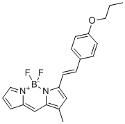 CAS # 1201643-08-4, BD140, BD140 for Albumin binding assay,2,2-difluoro-6-methyl-4-[(E)-2-(4-propoxyphenyl)ethenyl]-3-aza-1-azonia-2-boranuidatricyclo[7.3.0.03,7]dodeca-1(12),4,6,8,10-pentaene