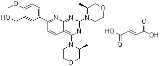 CAS # 1201799-05-4, [5-[2,4-Bis((3S)-3-methylmorpholin-4-yl)pyrido[2,3-d]pyrimidin-7-yl]-2-methoxyphenyl]methanol fumarate
